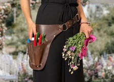 Leather Florist Tool Belt Plant Mom Gift Bag Gardening Apron