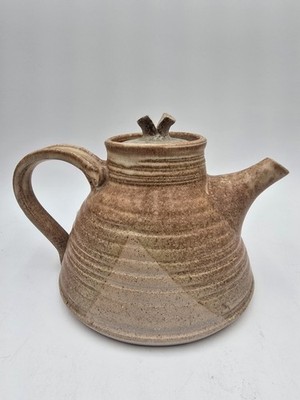 Handmade Studio Art Pottery Tea Pot Signed