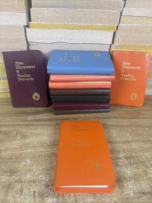 Lot of 10 Gideon Pocket Bibles New Testament with Psalms & Proverbs