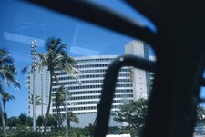 Miami Beach Florida Fontainebleau Hotel 1957 Travel Red Border Kodachrome Slide