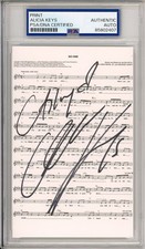 Alicia Keys SIGNED No One Lyric Piano Sheet Music PSA DNA Certified AUTOGRAPH