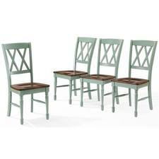 Crosley Furniture Shelby 18 Traditional Wood Dining Chair In Teal Set Of 4