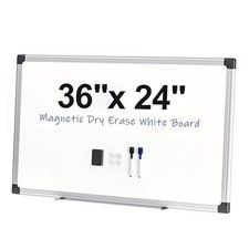 Magnetic White Board 36" x 24" for Wall, Dry Erase Board for Home 36"x24"