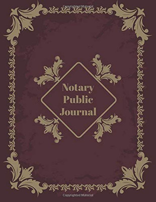 Notary Public Journal: Notarial Record Log Book - Wide Ruled Entries Paper...
