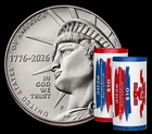 2026 P&D Semiquincentennial Enduring Liberty Half Dollar 2 Roll Set PRESALE