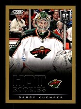 600. 2013-14 score . #601 Darcy Kuemper . Hot Rookies RC Gold border . PWE (C)
