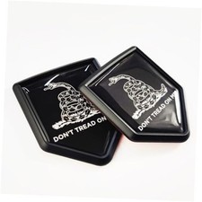 Newperlite Black Gadsden Flag Decal Sticker Car Emblem Dont Gadsden Black 