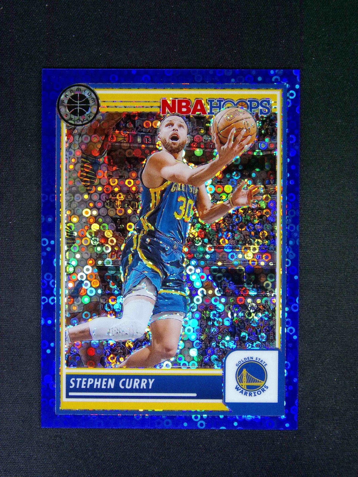 2023-24 Panini Hoops Premium Stock Stephen Curry #192 Blue Disco /99