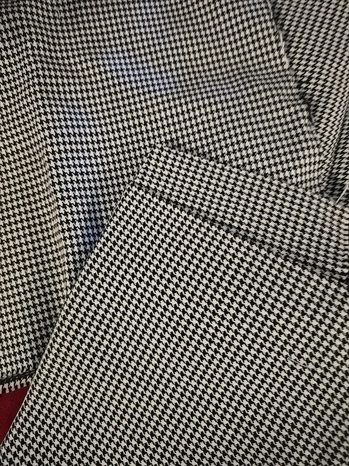 Craft Fabric Remnants Black White Baby Houndstooth Cow - 1 Pound - Image 3 of 4