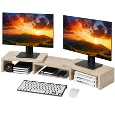 ComfortCove Dual Monitor Stand Riser, Stand, Sonoma 