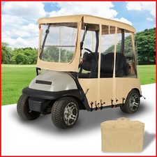 Tecoom Golf Cart Enclosure 2 Passenger for EZGO Yamaha Club Car 600D Beige 59''L