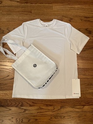 NWT LULULEMON WOMENS WHITE CREW NECK JERSEY TRAINING WORKOUT  TEE SHIRT TOP SZ 4