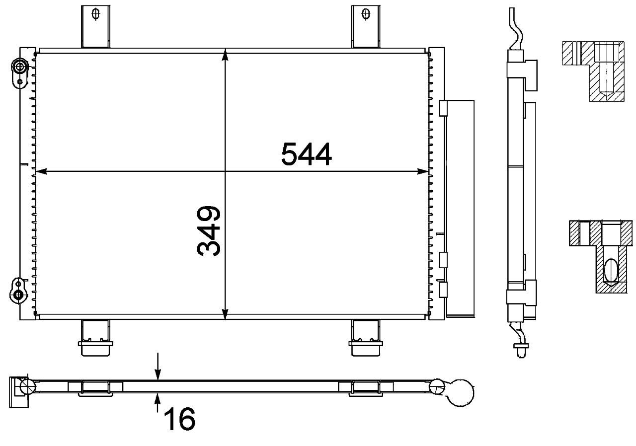 Mahle A/C condenser AC456000S US