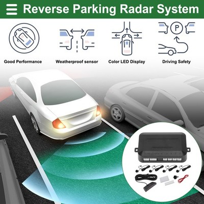 Auto Reverse Backup Radar System Rückwärts Parksensoren Schwarz 4 Parksensoren