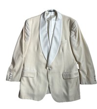 Brooks Brothers Ivory Wool Tuxedo Men Sz 43, Pants 40x30 Shawl Collar USA *Flaws