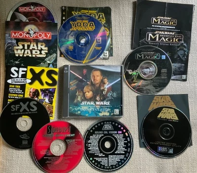 Star Wars & SciFi CD ROMs- Monopoly, Behind the Magic, Yoda Stories. No boxes. - Photo 1/4