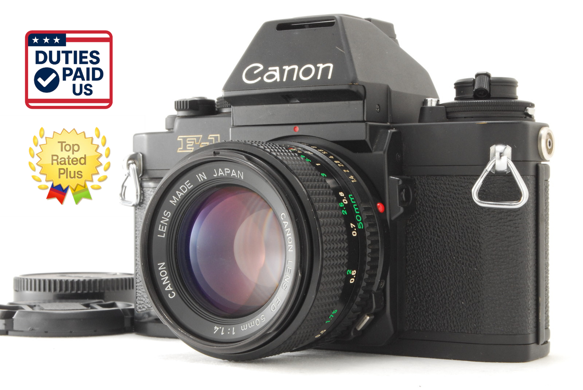■美品■Canon NEW F-1 AE+NEW FD 50mm F1.4 MINT w/Cap] Canon New F-1 AE 35mm Film Camera New FD NFD 50mm f