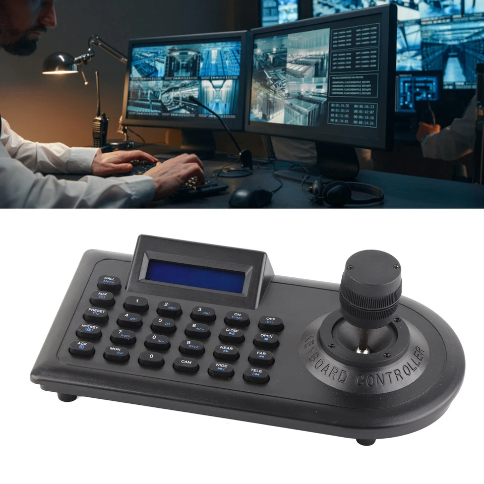 US Plug 3D PTZ Camera Controller Strong Compatibility LCD Display With - Image 4 of 4