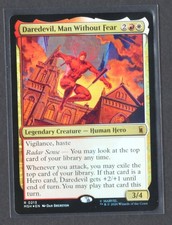 MTG Daredevil, Man Without Fear MSH 213 R Foil Marvel Super Heroes NM