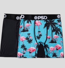 PSD Men's Flamingo Print Briefs 2pk - Light Blue Large 36-38 