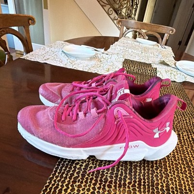 Under Armour Flow Men's Low Top Lace-Up Athletic Sneakers Pink/White