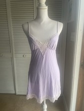 Victoria  s Secret Stretch Lace Lilac Purple Slip Dress Babydoll Chemise Medium M