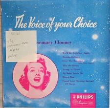 Rosemary Clooney The Voice Of Your Choice Vinyl Record 10" VG/VG BBR 8047 1955