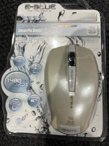 E-blue Dynamic Colour Pal Series Portable Compact USB Mouse White - 第 1/6 張圖片