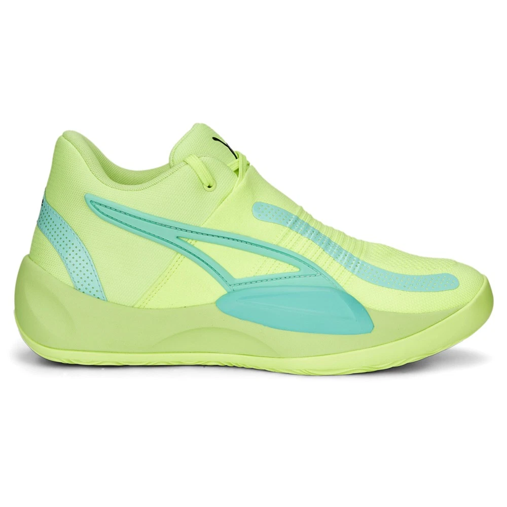 PUMA Rise Nitro Basketball Mens Green Sneakers Athletic Shoes 37701213