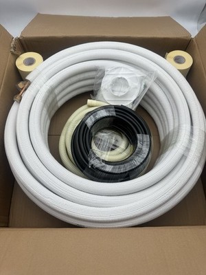 33 Ft Mini Split Line Set,Air Conditioning Copper Tubing Pipe 1/4'' & 1/2'' 3/8''