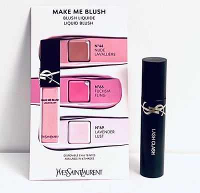 YSL Lash Clash Extreme Volume Mascara Mini YSL Make Me Blush Liquid Blush Sample