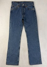 Vintage 2001 Levis 501 Spain Made Button Fly Denim Jeans Mens 27x30 Medium Wash