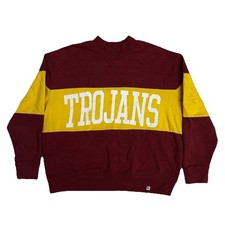 47 Brand USC Trojans Women's Red  Gold Oversized Sweatshirt Size M EUC