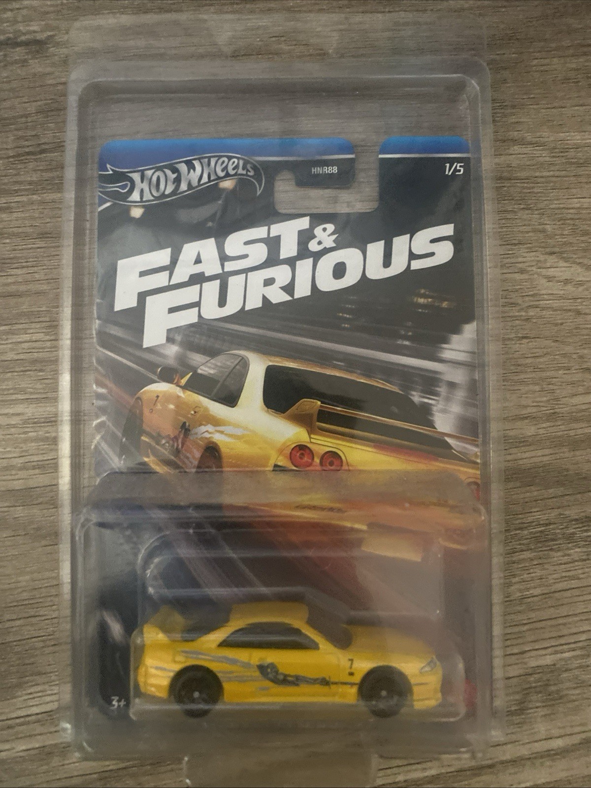 2012 Hot Wheels 1994 Toyota Supra Yellow 2/8 Fast and The Furious Card Wear