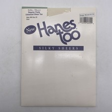 Vtg 1997 Hanes Too Silky Sheer H60 Size CD Pearl White Panty Hose