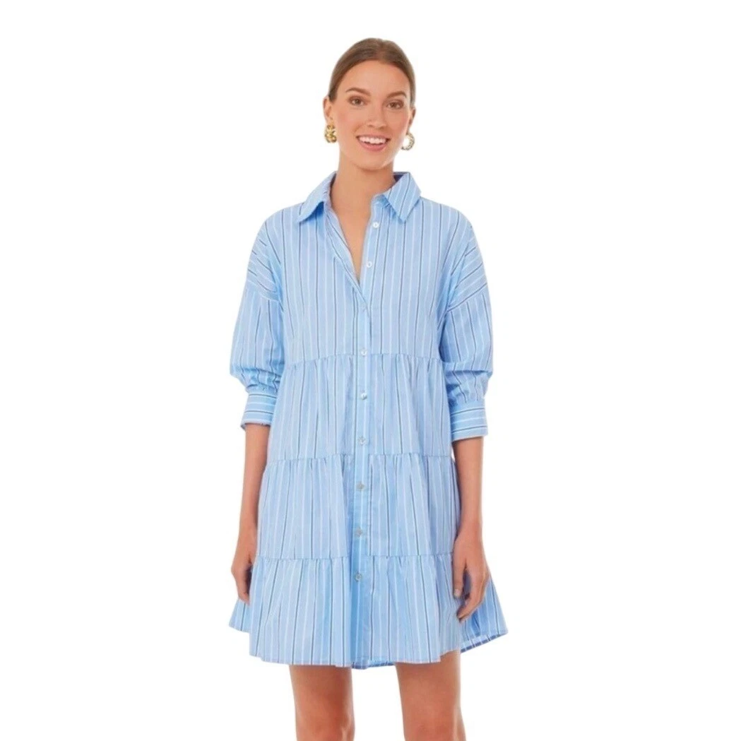 chinese dress ladies It's In The Air Olive Green Striped 3/4 Sleeve Midi Dress – Shop the Mint