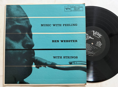 Ben Webster LP ''Music With Feeling'' Verve MG V 8130 DG Mono ~ Trumpet Label
