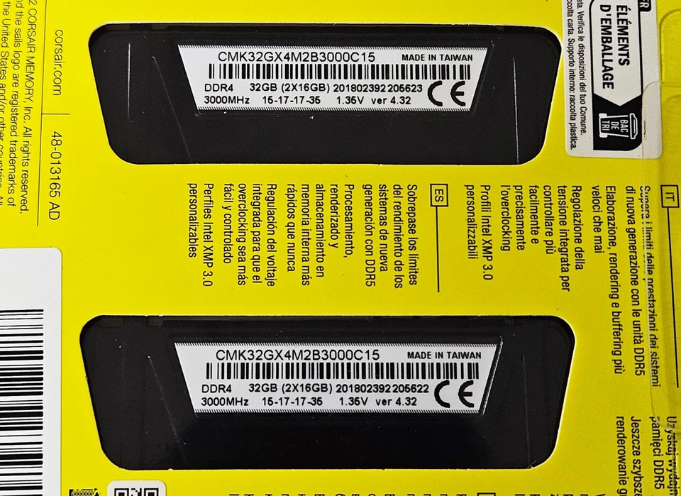 Corsair Vengeance LPX 32GB 2x16 RAM DDR4 3000MHz 15-17-17-35 CMK32GX4M2B3000C15 - Image 3 of 3