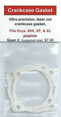 Enya .60X, XF, & XL Crankcase Gasket 2 Pack NIP