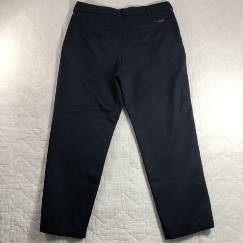 Izod Golf Pants Men’s 36x30 Navy Blue Classic Flat Front Chino Slacks (36x28) - Picture 2 of 13