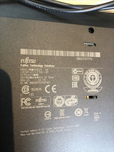 Clavier AZERTY Blanc Fujitsu KB521 filaire USB - Afbeelding 4 van 6
