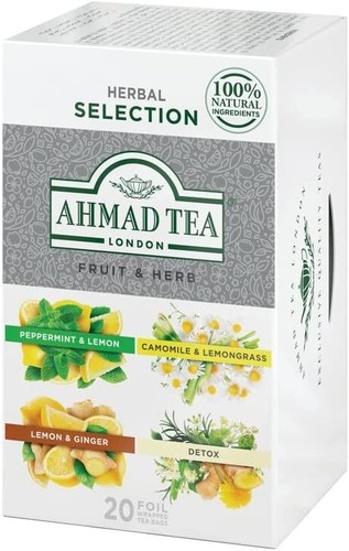 Fruit and Herbal Selection Foiled Tea Bags 20 CT 1 case ( 6 x 20 =120 CT ) NEW - Picture 1 of 4