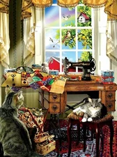 The Sewing Room 1000 Pc Jigsaw Puzzle by SunsOut