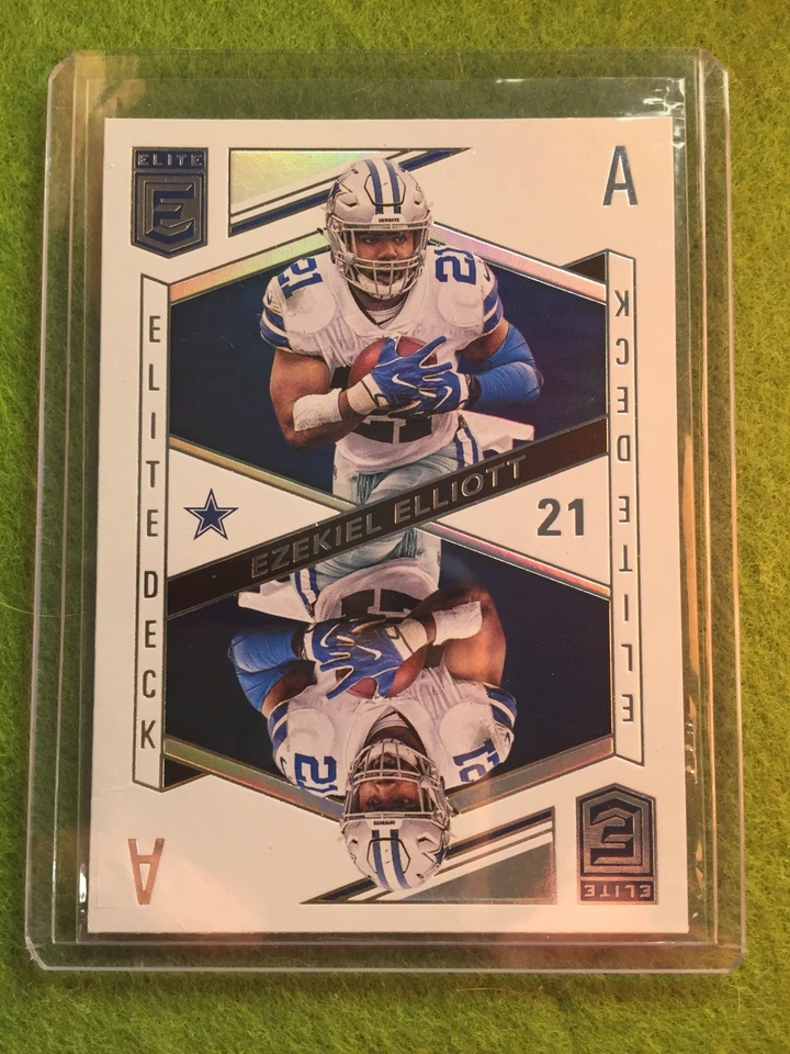 EZEKIEL ELLIOTT PRIZM REFRACTOR DALLAS COWBOYS CARD 2018 Elite Deck #ED-2 Ace