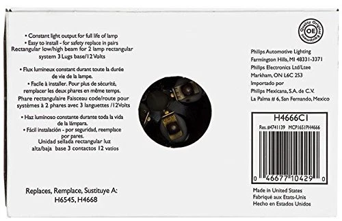 Bombillas de faros Philips haz alto/bajo para Chevrolet Blazer 1995 1996 1997 Foto 4 de 4