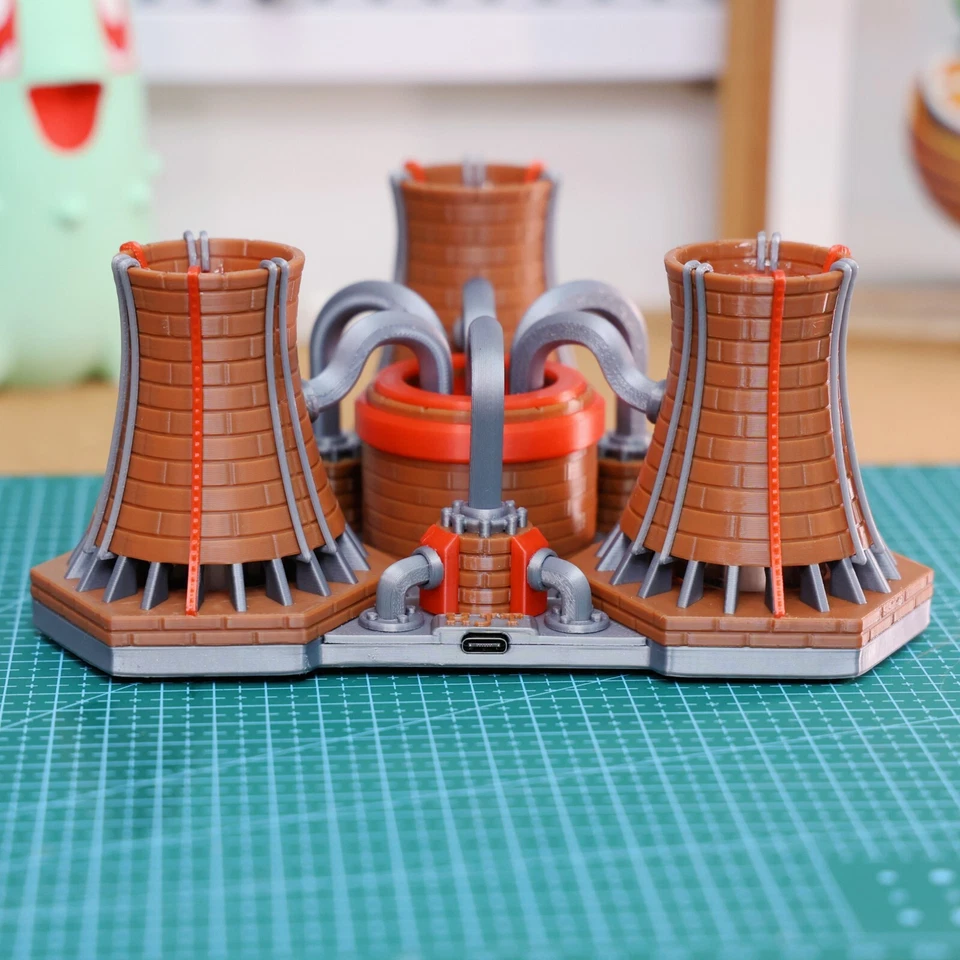 Red Alert Nuclear Power Plant Reactor Humidifier with Breathing LED Light Gift - Image 3 of 4