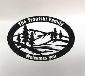 cnc metal 14ga x24 heavy cut welcome steel sign custom