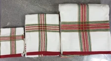 Lenox Christmas Holiday Nouveau Plaid 3pc Towel Set Bath, Hand, Finger Tip Xmas