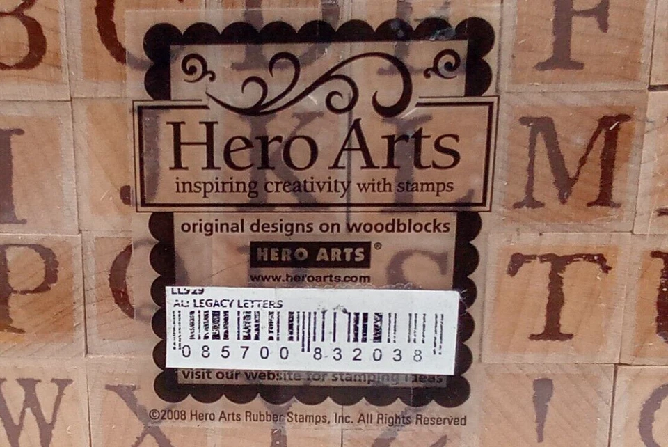 Алфавит резиновый штамп герой искусства набор деревянное крепление для скрапбукинга наследие буквы 2008 - Изображение 3 из 4