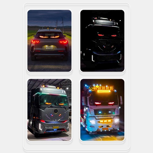 For Truck-Specific Devil's Eye LED-Screen Car Eye Light Truck Dynamic LED Light - Picture 18 of 30